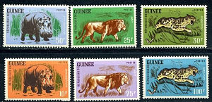 Гвинея, 1962, Фауна Африки, 6 марок